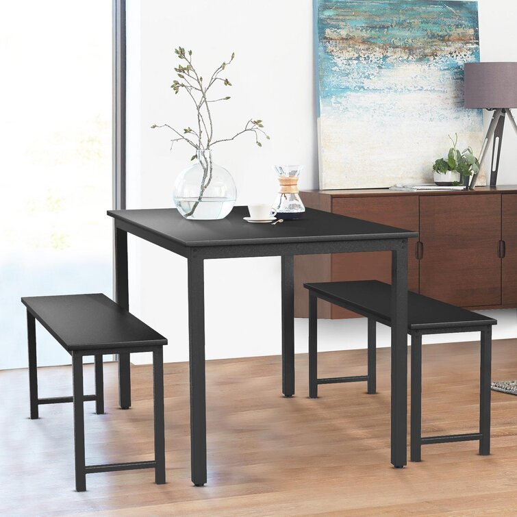 3 piece breakfast nook dining set ebern designs new arrivals